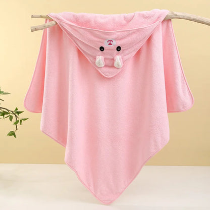 Toddler Baby Hooded Towels Super Soft Newborn Kids Bathrobe Warm Sleeping Swaddle Wrap for Boys Girls Coral Velvet Wrap Blanket