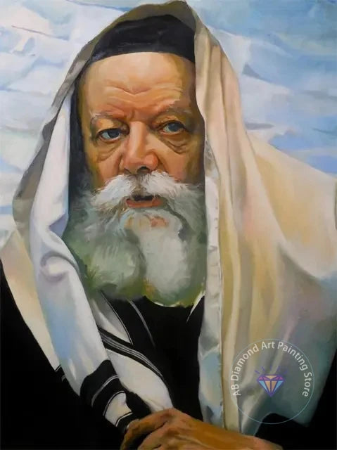 Jewish Rabbi Lubavitch AB Diamond Painting Kit 5D DIY Diamond Embroidery Cross Stitch Handmade Art Gift Crafts Home Decor