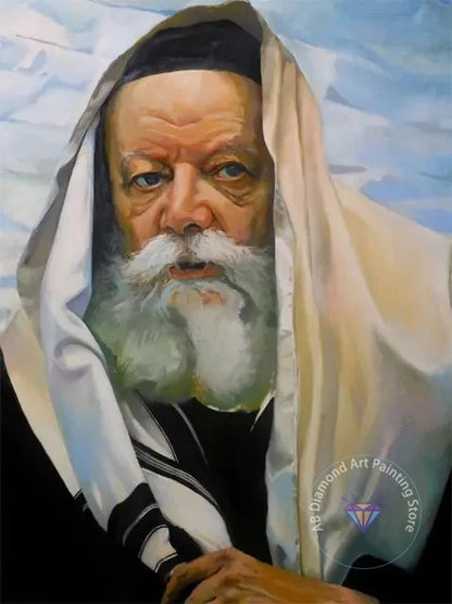Jewish Rabbi Lubavitch AB Diamond Painting Kit 5D DIY Diamond Embroidery Cross Stitch Handmade Art Gift Crafts Home Decor
