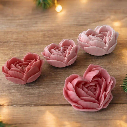 Heart shaped Rose Silicone Candle Mold Soap Resin Handmade Soap Aromatherapy Gypsum Mold