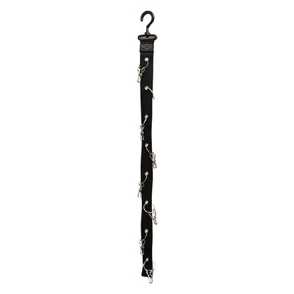 Rotating Hanging Rope Organizer - No Drill Closet Hat Rack for Dorm, Vertical Space Saver with 8 Hooks