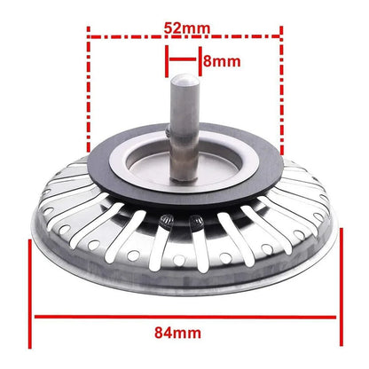 84mm Kitchen Sink Strainer Drains Filter Plug Stainless Steel Drain Waste Stopper Floor Drain Bathroom Hair Stoppers