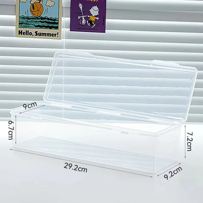 Transparent plastic storage box, capable of holding 550+gaming cards, used for storing PTCG/MTG cards