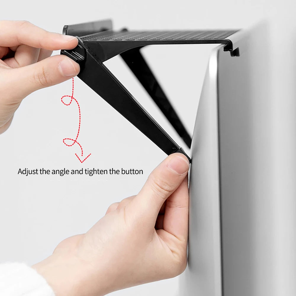 TV Screen Storage Shelves Adjustable Monitor Stand Computer Desktop Display Organizer Router Shelf Rack Home Office