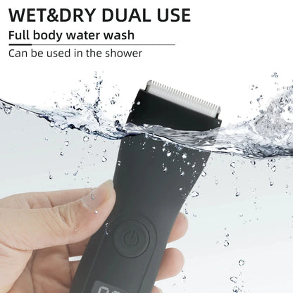 HOMEFISH Mens Body Hair Trimmer for Men Balls Women Lady Shaver Hair Removal Bikini Trimmer Groin & Body Shaver