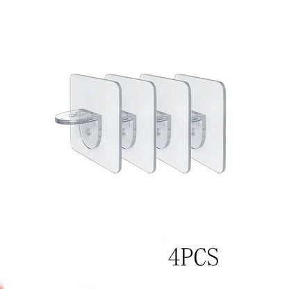 4/10pcs Wardrobe Divider Brackets Non-Marking Sticky Kitchen Cabinet Divider Brackets Anti-Side Slip Layer Support Brackets