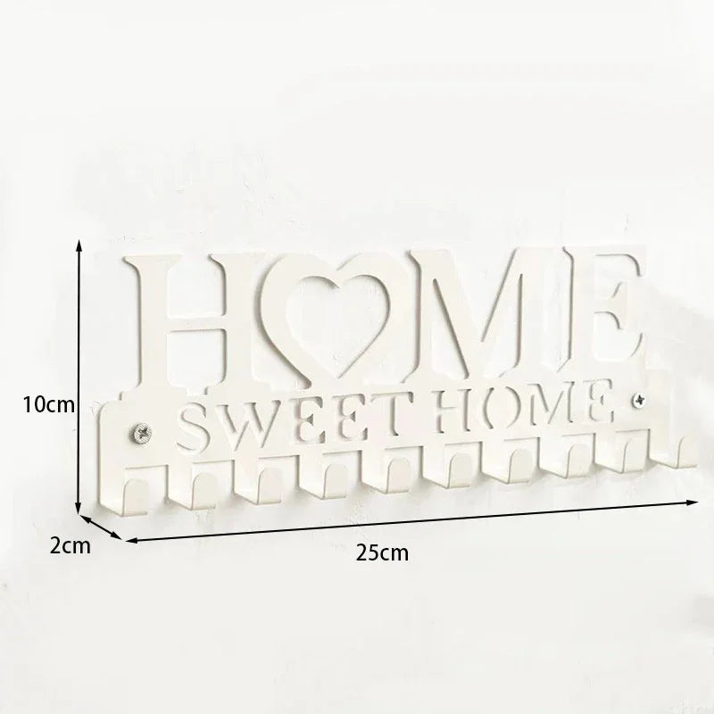 1pc Metal Wall Hooks Key Holder, Wall Mounted Coat Rack, Iron Art Decor For Home Kitchen Door