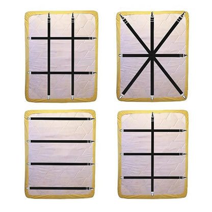4PCS Double Clip Sheet Fasteners - Versatile Sheet Clips for Bed Sheets and Sofa Covers with Non-slip Adjustment