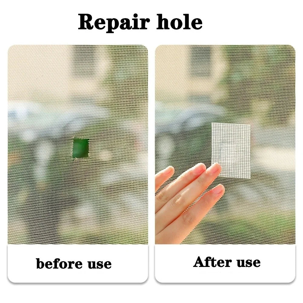 Window Screen Hole Patch Repair Easy Apply Waterproof Tape – Keep Mosquitoes Out with Our Anti-Insect, Self-Adhesive Mesh Patch