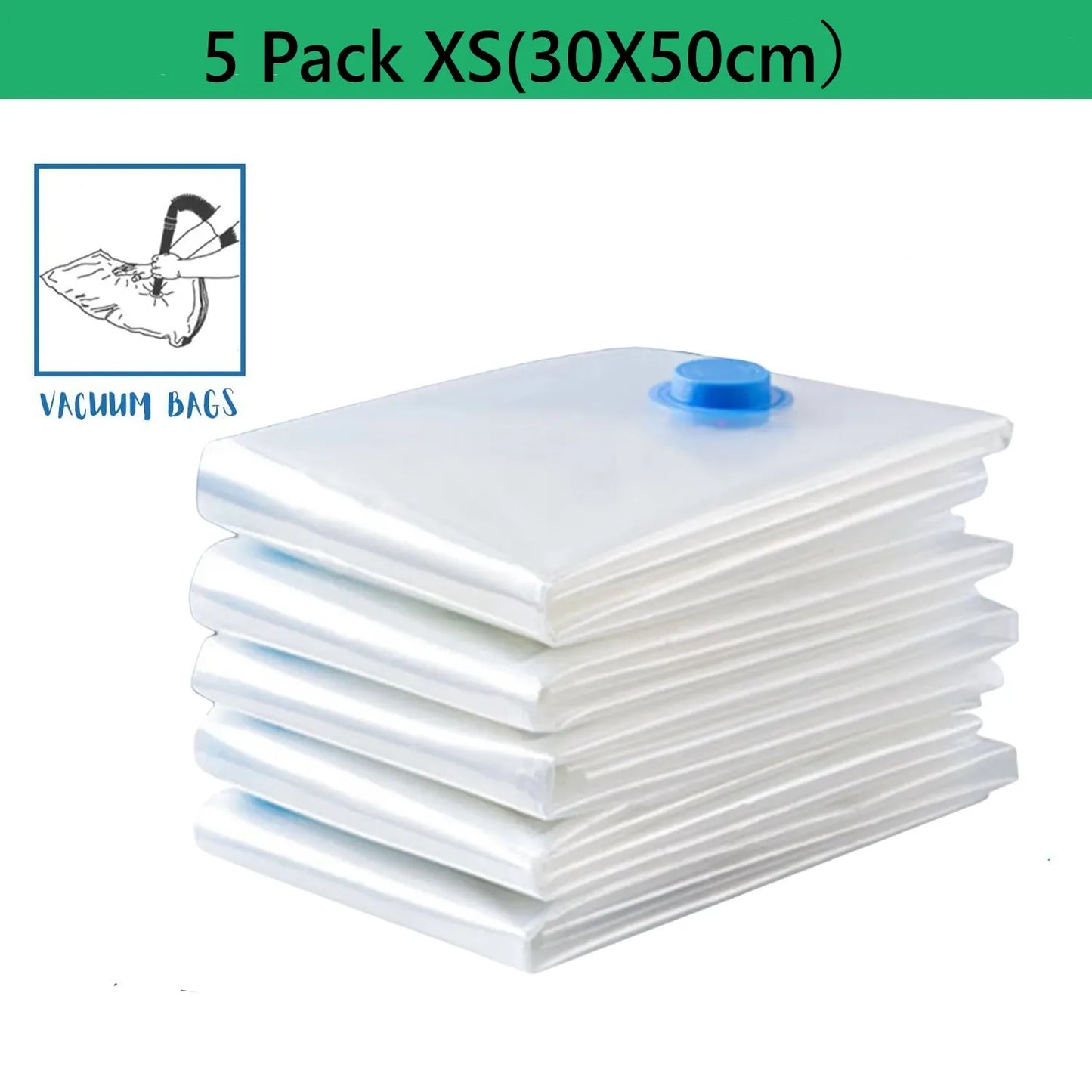 3-5PCS Vacuum Storage Bags, Space Saver Bags  Compression for Comforters and Blankets Clothes Travel Packing Organizer