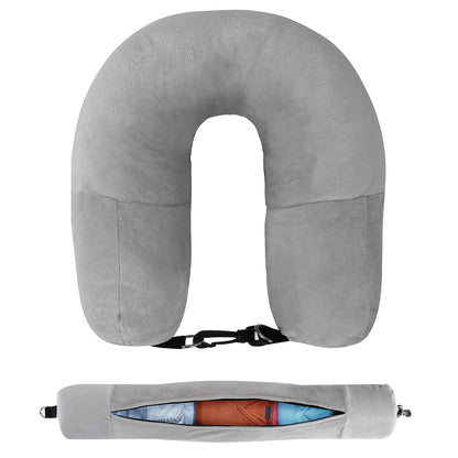 U-Shaped Travel Pillow, Refillable with Clothes And Daily Essentials, Essentials Car And Plane Trips,Travel Essentials