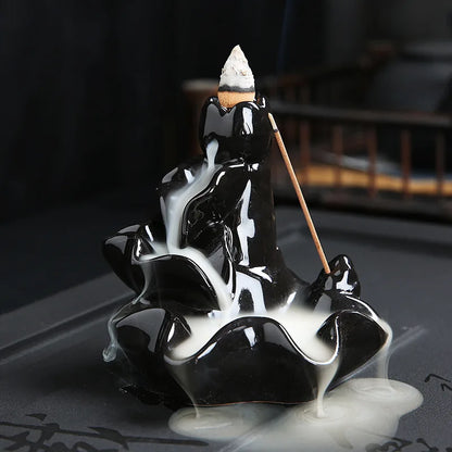 Creative Ceramic Incense Holder for Tea Room & Study, Fragrance-Free Zen Decoration