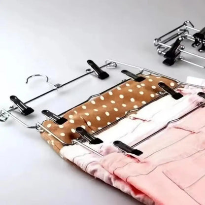 Multi-Functional Home Non-Slip Metal Pants Rack New Creative Stainless Steel Seamless Hanger Simple Storage Skirt Rack