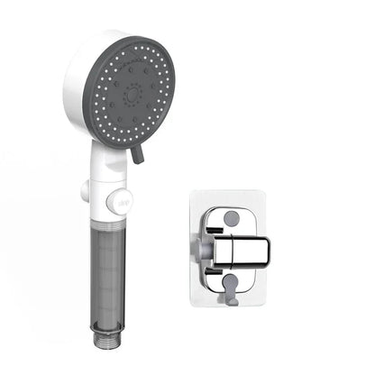 10 Spray High-Pressure Water Saving Filtered Shower Head Handheld Showerhead Fall Resistance Black White Bathroom Shower Nozzle