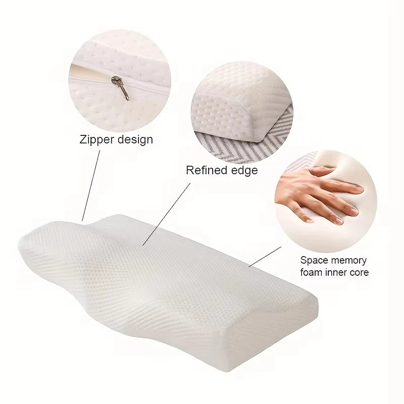 Butterfly Memory Pillow, Suitable For Side Sleepers, Orthopedic Neck Sleep Pillow, Ideal For Side Lying And Back Support.