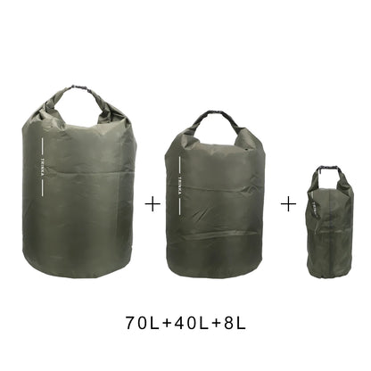 8L 40L 70L Waterproof Storage Bag Outdoor Traveling Carrying Bags For Boating Kayaking Canoeing Floating Dry Sack Pouch Portable