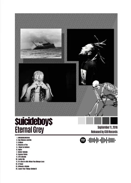 Classic Singer Suicideboy Posters Wall Art Canvas Paintings and Prints HD Pictures for Living Room Bedroom Home Decor Gifts