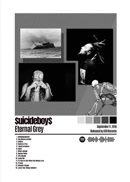 Classic Singer Suicideboy Posters Wall Art Canvas Paintings and Prints HD Pictures for Living Room Bedroom Home Decor Gifts