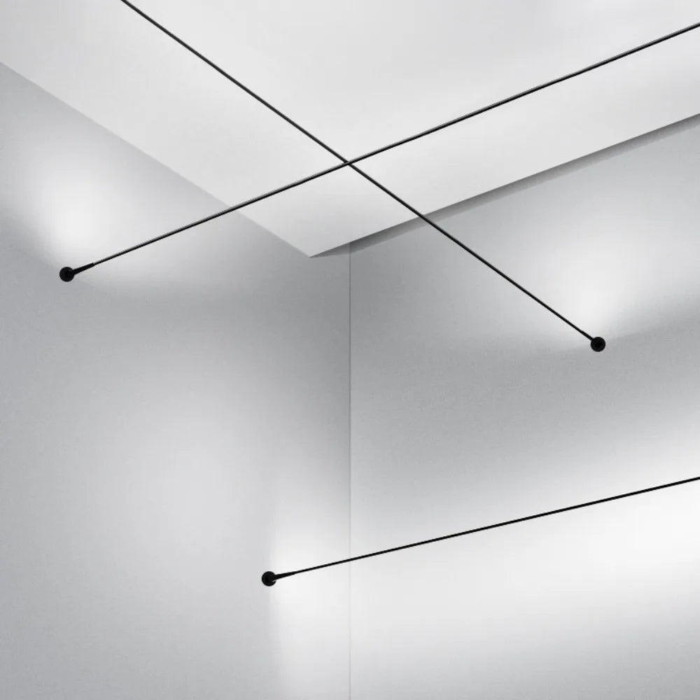 Modern Black White Linear Wall Lamp Skyline Wall Sconce Background LED Bar Strip 1/2/3/5/8/10M Living DIY Room Home Decor Lights