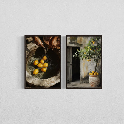 2pcs/set Neutral Olive Tree Shadow Vase Canvas Print Poster Retro Botanical Landscape Art Print Home Decor Art Poster Gifts