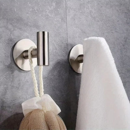 1pcs, No punching self-adhesive hook, Stainless steel bathroom hook,bathroom accessories kitchen organizer