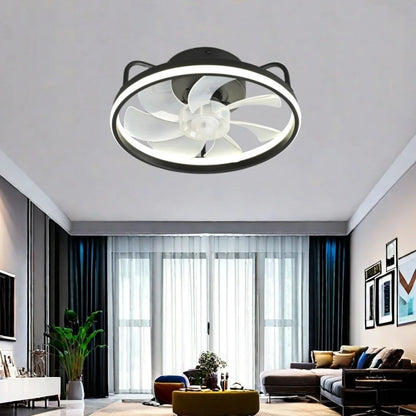 Modern LED Ceiling Fan Light DC Motor 6 Speed Timer Fan Low Floor Attic Remote Control Decorative Fan Light