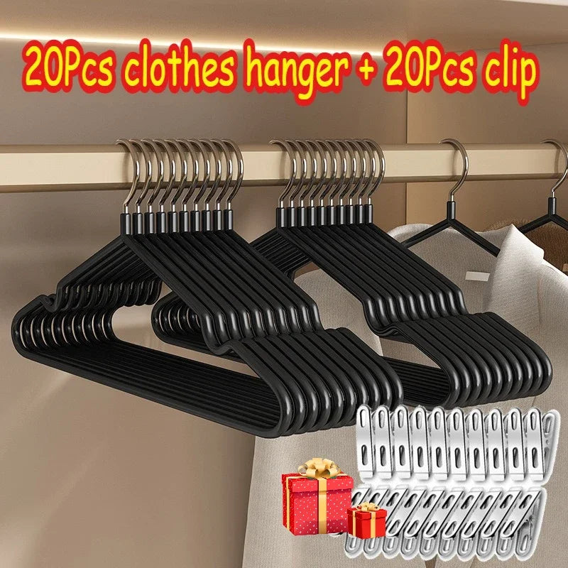 10pcs Clothes Metal Hanger Household Coat Pants Hanger Traceless No-slip Clothes Hangers Durable Strong Hangers for Organization