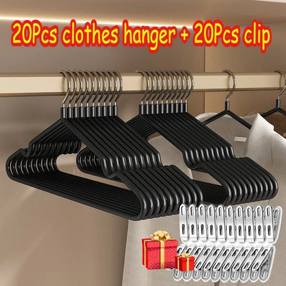 10pcs Clothes Metal Hanger Household Coat Pants Hanger Traceless No-slip Clothes Hangers Durable Strong Hangers for Organization