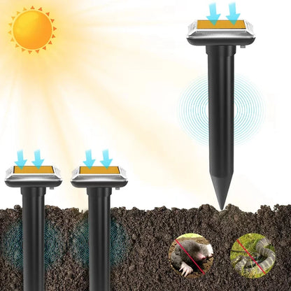 Outdoor solar-powered rat repellent P66 waterproof, suitable for courtyards, gardens, and farms