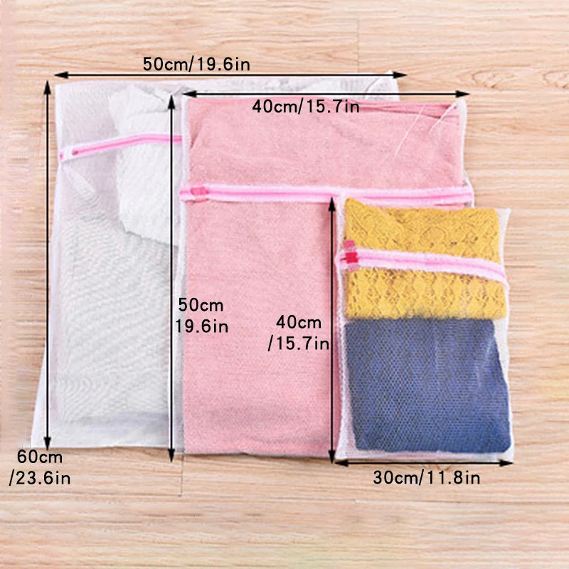 2/3/5PCS Mesh Nylon Clothing Storage Bag Anti Deformation Pants Sweater Special Washing Bag Wool Travel Packaging Bag