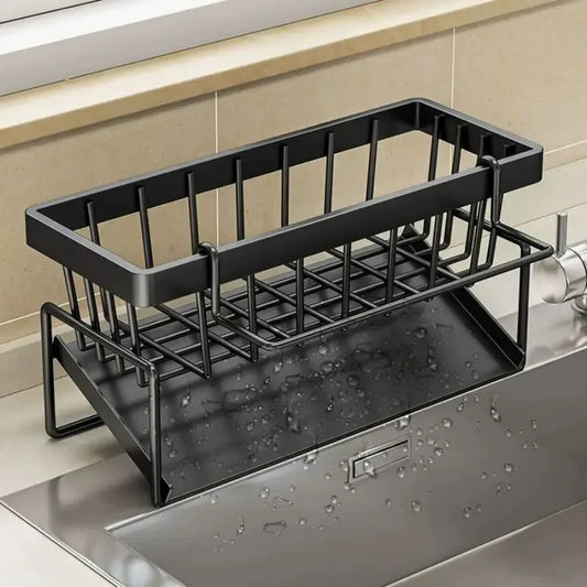 Sponge Draining Rack – Dishcloth & Dishwashing Liquid Storage, Kitchen Organizer