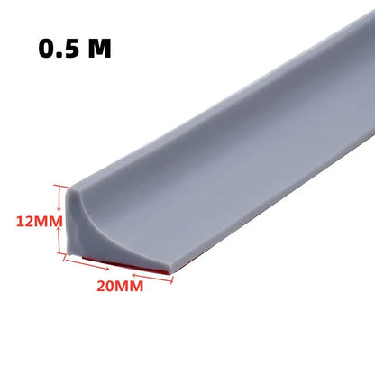 New Silicone Bathroom Water Stopper Dry Wet Separation Sealing Strips Self-adhesive Shower Drain Splash Prevention Water Dam