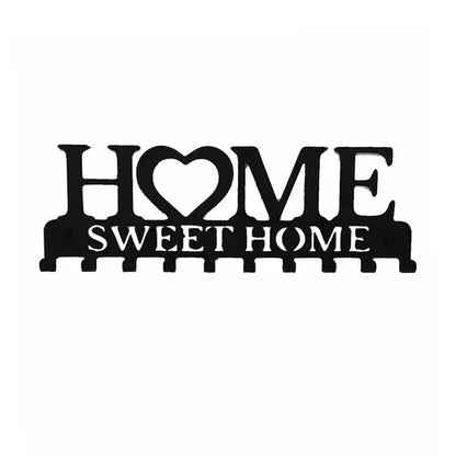 1pc Metal Wall Hooks Key Holder, Wall Mounted Coat Rack, Iron Art Decor For Home Kitchen Door