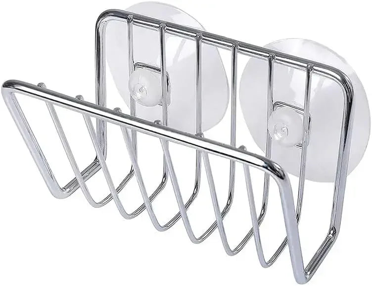Sponge Holder For Kitchen Sink, Stainless Steel Suction Cup Sponge Caddy Kitchen Supplies Wall Mounted Sink Kitchen Organizer