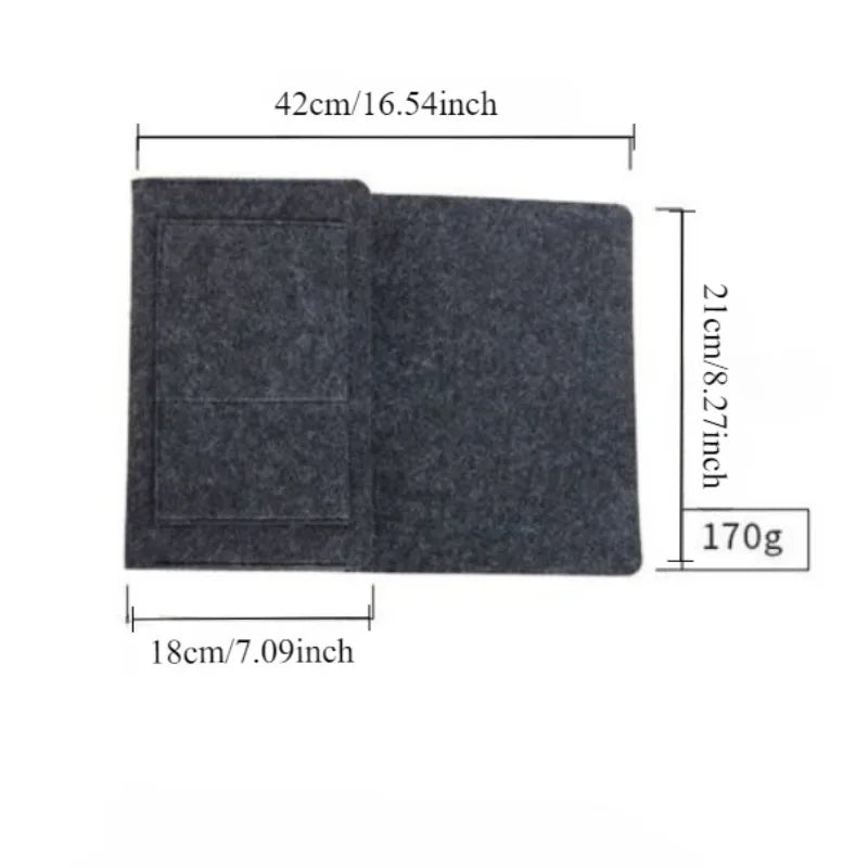 Multi-Pocket Felt Hanging Storage Bag Organizer for CDs, Magazines, Stationery & Phones – Dorm, Bed, Sofa or Car Use