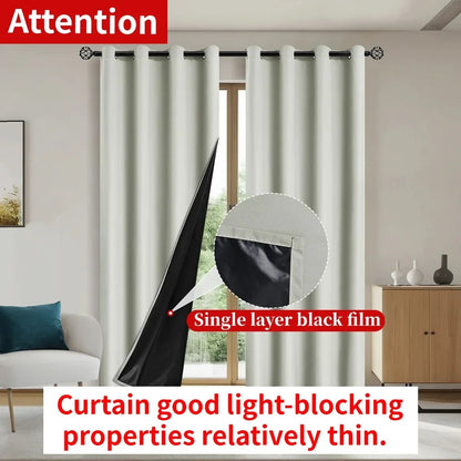 2pcs Modern 100% Blackout Solid Curtains, Window Curtains for Living Room, Bedroom, Kitchen, Home Decoration, Privacy Draps