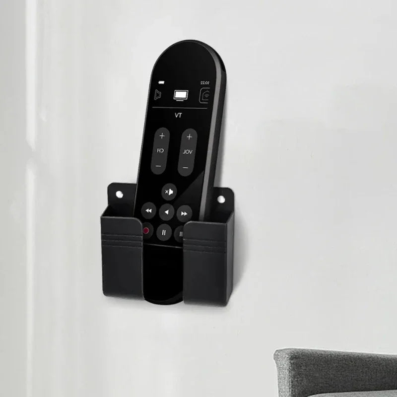 2PCS Wall Mounted Mobile Phone Charging Case Holder with Adhesive Remote Control Base Non Perforated Wall Storage Rack Base