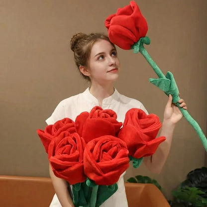 1/3/5pcs Extra Large Plush Velvet Rose Valentine's Day Gift Artificial Flower Room Home Decoration for Woman Girl, Home Decor