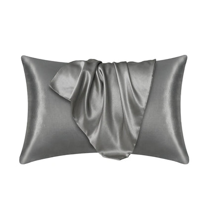 Pillowcase Silk Pillow Cover Silky Satin Hair Beauty Pillow case Comfortable Pillow Case Home Decor wholeStandard/Queen 1PC