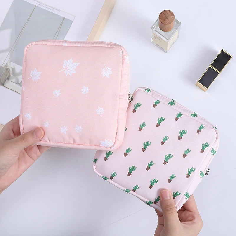 Portable Organizer Pouch for Sanitary Napkin Discreet Storage Monthly Essentials Travel Bag