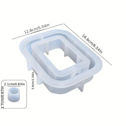 DIY Arched Flower Pot Silicone Mold Rectangular Round Craft Gift Hydroponics Vase Making Plaster Resin Casting Molds Home Decor