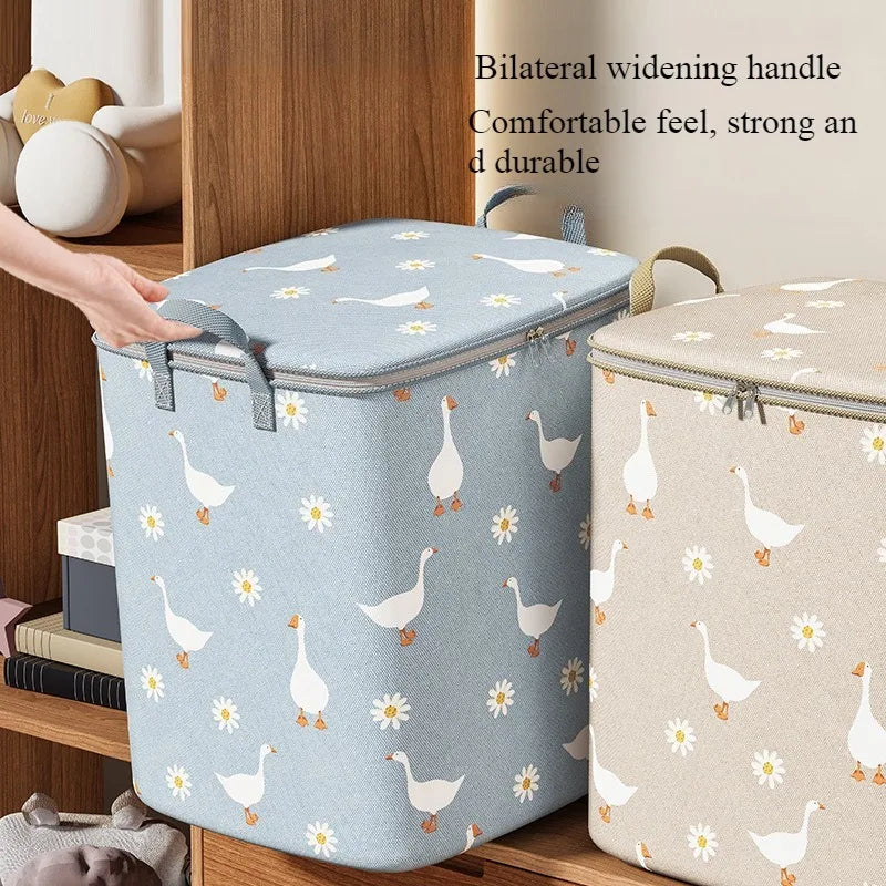 2025 Cotton Quilt Storage Bag Large Capacity Quilt Storage Box Non Woven Clothes Special Storage Moving Luggage Bag Portable