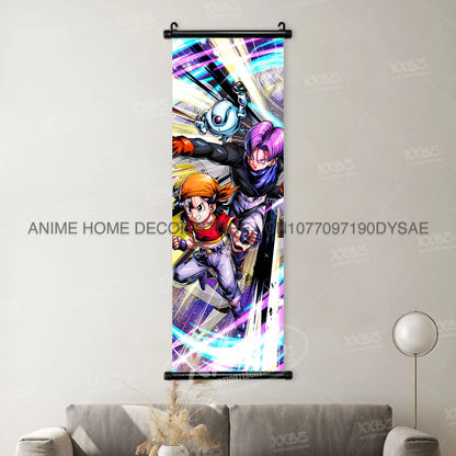 Dragon Ball Posters Anime Figures Wall Art Frieza Home Decor VegetaIII Scrolls Picture Goku Hanging Painting Son Gohan Wallpaper