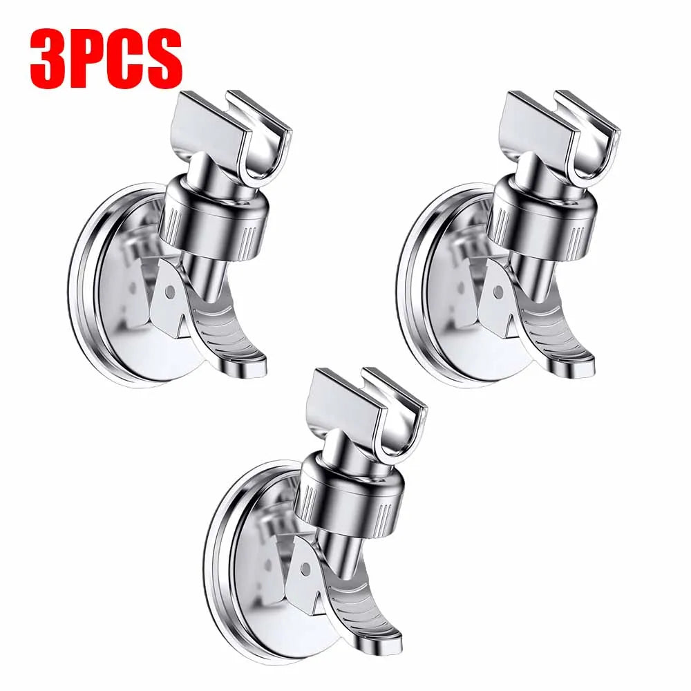 1-4Pcs Adjustable Shower Rack Strong Vacuum Suction Cup Handheld Shower Head Wall Mount Holder Rotating Bathroom Shower Base