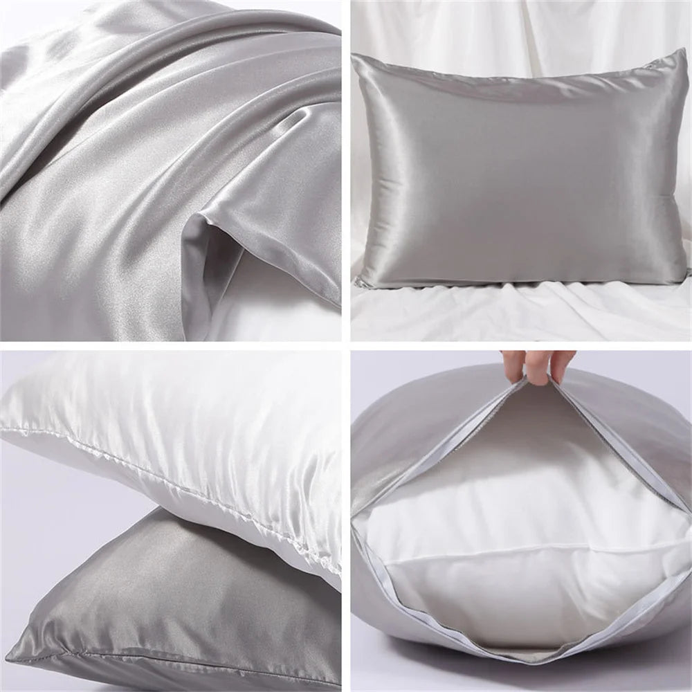 1pc Satin Pillowcase for Skin and Hair, Satin Pillow Cases Set of 1 Soft Breathable Smooth Cooling Pillow Covers for Sleeping