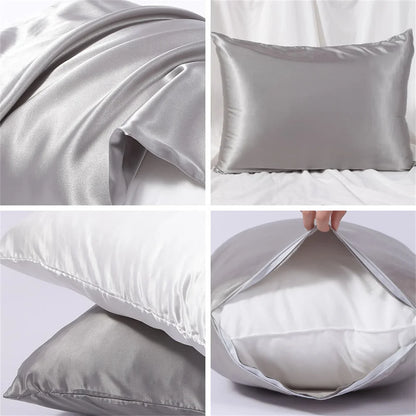 1pc Satin Pillowcase for Skin and Hair, Satin Pillow Cases Set of 1 Soft Breathable Smooth Cooling Pillow Covers for Sleeping
