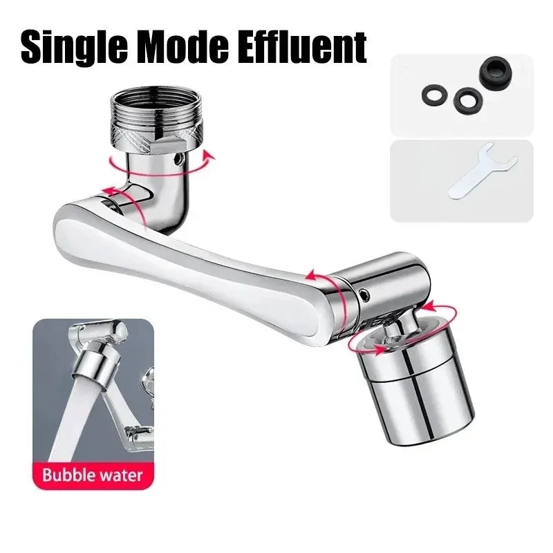 1080°Swivel Faucet Extender Sink Water Faucet Aerator Extension in Plastics, Swivel Robotic Arm Bathroom Faucet Extender Kitchen
