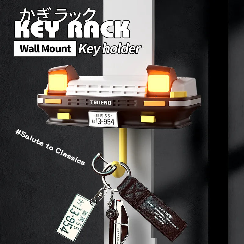 AE86 Car Key Holder Creative Decor Wall-Mounted Key Hook Headlight Key Hook for Car Enthusiasts' Gifts
