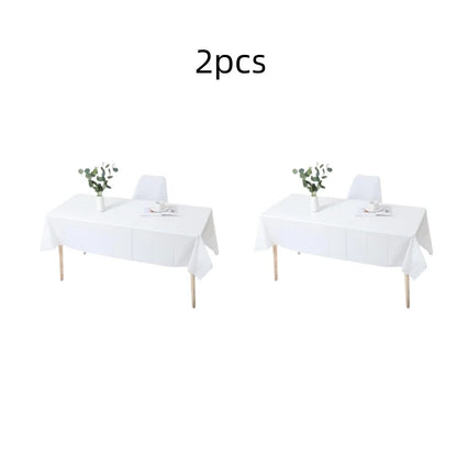 1pc Reusable Tablecloths 137x183cm BPA Free Plastic Dining Table Cover Cloth for Parties Picnic Camping Disposable Tablecloths