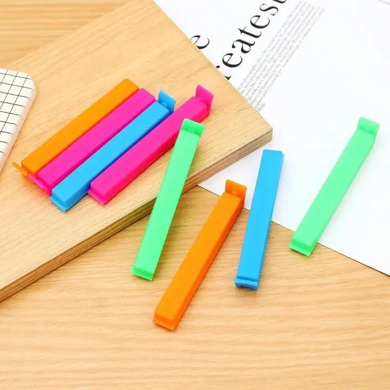 10PCS Colorful Food Clips Snack Bags Sealing Clamps Wear-resistant Sealer Fresh Bread Condiments Storing Clamp Kitchenware
